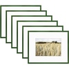 image:imageGolden State Art Gallery Wall Frame Set of 6  Black 11x14 Aluminum Photo Frames with Mat for 8x10 Pictures  11 x 14 inch Metal Frame with Real Glass Cover  Elegant Home or Office DecorGreen