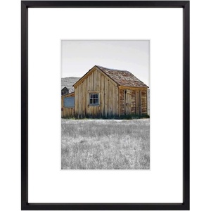 image:imageGolden State Art 11x14 Gold Picture Frame Displays Photo 8x10 with Mat or 11 x 14 Without Mat for Wall Mounting Classic Satin Aluminum Frames with Real Glass Pack of 1Black