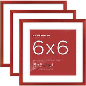 image:imageGolden State Art 11x14 Picture Frame 3 Pack  Aluminum Frames with 8x10 Removable Mats amp Real Glass Display 11x14 Posters or 8x10 Photos  Gold Gallery Wall Frames for Home Office DecorRed
