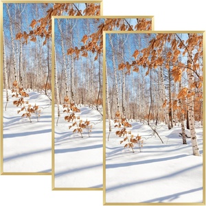 image:imageGolden State Art 11x14 Picture Frame 3 Pack  Aluminum Frames with 8x10 Removable Mats amp Real Glass Display 11x14 Posters or 8x10 Photos  Gold Gallery Wall Frames for Home Office DecorGold