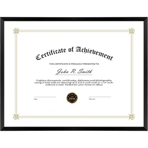image:imageGolden State Art 85x11 Aluminum Certificate Frame Metal Diploma Frames for 85 x 11 Documents Real Glass Front with Easel Stand Gold 1 PackBlack No Mat