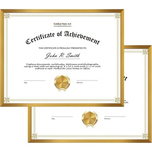image:imageGolden State Art 85x11 Aluminum Frame Real Glass Metal Frame for 85 by 11 inch Document Certificate Diploma with Easel Stand Black 3 PackBronze