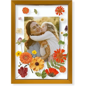 image:imageGolden State Art 8x10 Floating Frame Silver Aluminum Picture Frame Clear Glass Displays Any Size Photo Up to 8x10 Home Gallery Wall Decoration Display Horizontal and VerticalBronze