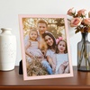 image:image4x6 White Enamel Picture Frames  Metal Gold Edge  Cute Frame for 4 x 6 Inch Photos Pictures Artwork  Real Glass  With Tabletop Easel Stand  Hanger for Wall Mount Display 2 PackPink