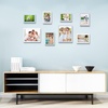 image:image4x6 White Enamel Picture Frames  Metal Gold Edge  Cute Frame for 4 x 6 Inch Photos Pictures Artwork  Real Glass  With Tabletop Easel Stand  Hanger for Wall Mount Display 2 PackWhite
