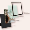 image:image4x6 White Enamel Picture Frames  Metal Gold Edge  Cute Frame for 4 x 6 Inch Photos Pictures Artwork  Real Glass  With Tabletop Easel Stand  Hanger for Wall Mount Display 2 PackBlack