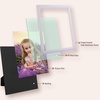 image:image4x6 White Enamel Picture Frames  Metal Gold Edge  Cute Frame for 4 x 6 Inch Photos Pictures Artwork  Real Glass  With Tabletop Easel Stand  Hanger for Wall Mount Display 2 PackPurple