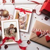 image:image4x6 White Enamel Picture Frames  Metal Gold Edge  Cute Frame for 4 x 6 Inch Photos Pictures Artwork  Real Glass  With Tabletop Easel Stand  Hanger for Wall Mount Display 2 PackWhite