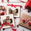 image:image4x6 White Enamel Picture Frames  Metal Gold Edge  Cute Frame for 4 x 6 Inch Photos Pictures Artwork  Real Glass  With Tabletop Easel Stand  Hanger for Wall Mount Display 2 PackWhite