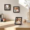 image:image4x6 White Enamel Picture Frames  Metal Gold Edge  Cute Frame for 4 x 6 Inch Photos Pictures Artwork  Real Glass  With Tabletop Easel Stand  Hanger for Wall Mount Display 2 PackBlack