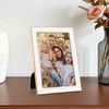 image:image4x6 White Enamel Picture Frames  Metal Gold Edge  Cute Frame for 4 x 6 Inch Photos Pictures Artwork  Real Glass  With Tabletop Easel Stand  Hanger for Wall Mount Display 2 PackWhite