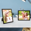 image:image4x6 White Enamel Picture Frames  Metal Gold Edge  Cute Frame for 4 x 6 Inch Photos Pictures Artwork  Real Glass  With Tabletop Easel Stand  Hanger for Wall Mount Display 2 PackBlack