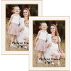 image:image4x6 White Enamel Picture Frames  Metal Gold Edge  Cute Frame for 4 x 6 Inch Photos Pictures Artwork  Real Glass  With Tabletop Easel Stand  Hanger for Wall Mount Display 2 PackWhite