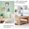 image:image4x6 White Enamel Picture Frames  Metal Gold Edge  Cute Frame for 4 x 6 Inch Photos Pictures Artwork  Real Glass  With Tabletop Easel Stand  Hanger for Wall Mount Display 2 PackLight Blue