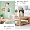 image:image4x6 White Enamel Picture Frames  Metal Gold Edge  Cute Frame for 4 x 6 Inch Photos Pictures Artwork  Real Glass  With Tabletop Easel Stand  Hanger for Wall Mount Display 2 PackWhite