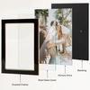 image:image4x6 White Enamel Picture Frames  Metal Gold Edge  Cute Frame for 4 x 6 Inch Photos Pictures Artwork  Real Glass  With Tabletop Easel Stand  Hanger for Wall Mount Display 2 PackBlack