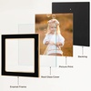 image:image4x6 White Enamel Picture Frames  Metal Gold Edge  Cute Frame for 4 x 6 Inch Photos Pictures Artwork  Real Glass  With Tabletop Easel Stand  Hanger for Wall Mount Display 2 PackBlack