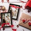 image:image4x6 White Enamel Picture Frames  Metal Gold Edge  Cute Frame for 4 x 6 Inch Photos Pictures Artwork  Real Glass  With Tabletop Easel Stand  Hanger for Wall Mount Display 2 PackBlack