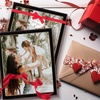 image:image4x6 White Enamel Picture Frames  Metal Gold Edge  Cute Frame for 4 x 6 Inch Photos Pictures Artwork  Real Glass  With Tabletop Easel Stand  Hanger for Wall Mount Display 2 PackBlack