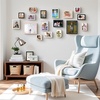 image:image4x6 White Enamel Picture Frames  Metal Gold Edge  Cute Frame for 4 x 6 Inch Photos Pictures Artwork  Real Glass  With Tabletop Easel Stand  Hanger for Wall Mount Display 2 PackWhite