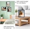 image:image4x6 White Enamel Picture Frames  Metal Gold Edge  Cute Frame for 4 x 6 Inch Photos Pictures Artwork  Real Glass  With Tabletop Easel Stand  Hanger for Wall Mount Display 2 PackNavy Blue