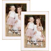 image:image4x6 White Enamel Picture Frames  Metal Gold Edge  Cute Frame for 4 x 6 Inch Photos Pictures Artwork  Real Glass  With Tabletop Easel Stand  Hanger for Wall Mount Display 2 PackWhite