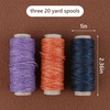 image:imageBooks by Hand Natural Waxed Linen Thread 20 Yard Pack of 3 Spools  Orange Lavender Black Color Used for Leather Sewing Bookbinding Handmade Projects