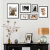 image:imageFrametory Floating Picture Frames Set  Bronze Metal Photo Frames  Real Glass  Display One 11x14 Two 8x10 and Four 5x7 Inch Photos for Home DecorationBlack
