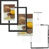 image:imageFrametory Floating Picture Frames Set  Bronze Metal Photo Frames  Real Glass  Display One 11x14 Two 8x10 and Four 5x7 Inch Photos for Home DecorationBlack