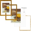 image:imageFrametory Floating Picture Frames Set  Bronze Metal Photo Frames  Real Glass  Display One 11x14 Two 8x10 and Four 5x7 Inch Photos for Home DecorationBronze
