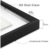 image:imageFrametory Floating Picture Frames Set  Bronze Metal Photo Frames  Real Glass  Display One 11x14 Two 8x10 and Four 5x7 Inch Photos for Home DecorationBlack