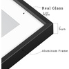 image:imageFrametory Floating Picture Frames Set  Bronze Metal Photo Frames  Real Glass  Display One 11x14 Two 8x10 and Four 5x7 Inch Photos for Home DecorationBlack