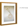 image:imageFrametory Floating Picture Frames Set  Bronze Metal Photo Frames  Real Glass  Display One 11x14 Two 8x10 and Four 5x7 Inch Photos for Home DecorationBronze