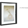 image:imageFrametory Floating Picture Frames Set  Bronze Metal Photo Frames  Real Glass  Display One 11x14 Two 8x10 and Four 5x7 Inch Photos for Home DecorationBlack
