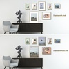 image:imageFrametory Floating Picture Frames Set  Bronze Metal Photo Frames  Real Glass  Display One 11x14 Two 8x10 and Four 5x7 Inch Photos for Home DecorationGold