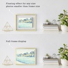 image:imageFrametory Floating Picture Frames Set  Bronze Metal Photo Frames  Real Glass  Display One 11x14 Two 8x10 and Four 5x7 Inch Photos for Home DecorationGold