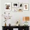 image:imageFrametory Floating Picture Frames Set  Bronze Metal Photo Frames  Real Glass  Display One 11x14 Two 8x10 and Four 5x7 Inch Photos for Home DecorationGold