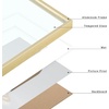 image:imageFrametory Floating Picture Frames Set  Bronze Metal Photo Frames  Real Glass  Display One 11x14 Two 8x10 and Four 5x7 Inch Photos for Home DecorationGold