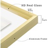 image:imageFrametory Floating Picture Frames Set  Bronze Metal Photo Frames  Real Glass  Display One 11x14 Two 8x10 and Four 5x7 Inch Photos for Home DecorationGold