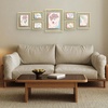image:imageFrametory Floating Picture Frames Set  Bronze Metal Photo Frames  Real Glass  Display One 11x14 Two 8x10 and Four 5x7 Inch Photos for Home DecorationGold