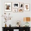 image:imageFrametory Floating Picture Frames Set  Bronze Metal Photo Frames  Real Glass  Display One 11x14 Two 8x10 and Four 5x7 Inch Photos for Home DecorationRose Gold