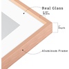 image:imageFrametory Floating Picture Frames Set  Bronze Metal Photo Frames  Real Glass  Display One 11x14 Two 8x10 and Four 5x7 Inch Photos for Home DecorationRose Gold