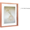 image:imageFrametory Floating Picture Frames Set  Bronze Metal Photo Frames  Real Glass  Display One 11x14 Two 8x10 and Four 5x7 Inch Photos for Home DecorationRose Gold