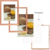 image:imageFrametory Floating Picture Frames Set  Bronze Metal Photo Frames  Real Glass  Display One 11x14 Two 8x10 and Four 5x7 Inch Photos for Home DecorationRose Gold