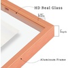 image:imageFrametory Floating Picture Frames Set  Bronze Metal Photo Frames  Real Glass  Display One 11x14 Two 8x10 and Four 5x7 Inch Photos for Home DecorationRose Gold