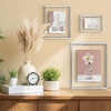 image:imageFrametory Floating Picture Frames Set  Bronze Metal Photo Frames  Real Glass  Display One 11x14 Two 8x10 and Four 5x7 Inch Photos for Home DecorationSilver