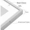 image:imageFrametory Floating Picture Frames Set  Bronze Metal Photo Frames  Real Glass  Display One 11x14 Two 8x10 and Four 5x7 Inch Photos for Home DecorationSilver