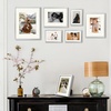 image:imageFrametory Floating Picture Frames Set  Bronze Metal Photo Frames  Real Glass  Display One 11x14 Two 8x10 and Four 5x7 Inch Photos for Home DecorationSilver