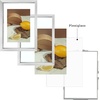 image:imageFrametory Floating Picture Frames Set  Bronze Metal Photo Frames  Real Glass  Display One 11x14 Two 8x10 and Four 5x7 Inch Photos for Home DecorationSilver
