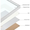 image:imageFrametory Floating Picture Frames Set  Bronze Metal Photo Frames  Real Glass  Display One 11x14 Two 8x10 and Four 5x7 Inch Photos for Home DecorationSilver